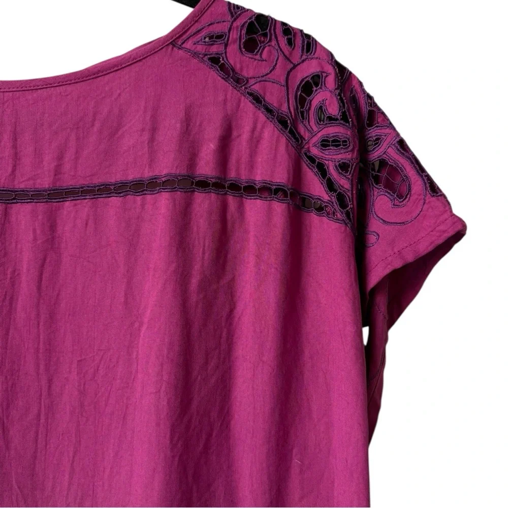 Free People NWT Ayu Open Back Mini Dress Oversize Lace Top‎ Size Small